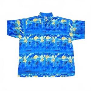 Rima BeachWorld Caribbean Print Button-Up Shirt - Size XL